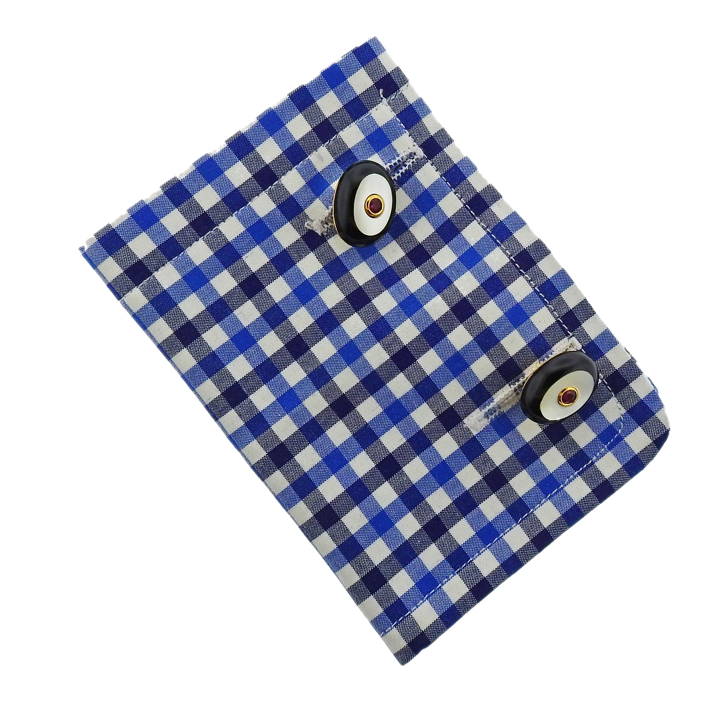 Piaget Ruby Mother of Pearl Onyx Gold Cufflinks - Replica Luxury Handbag Store