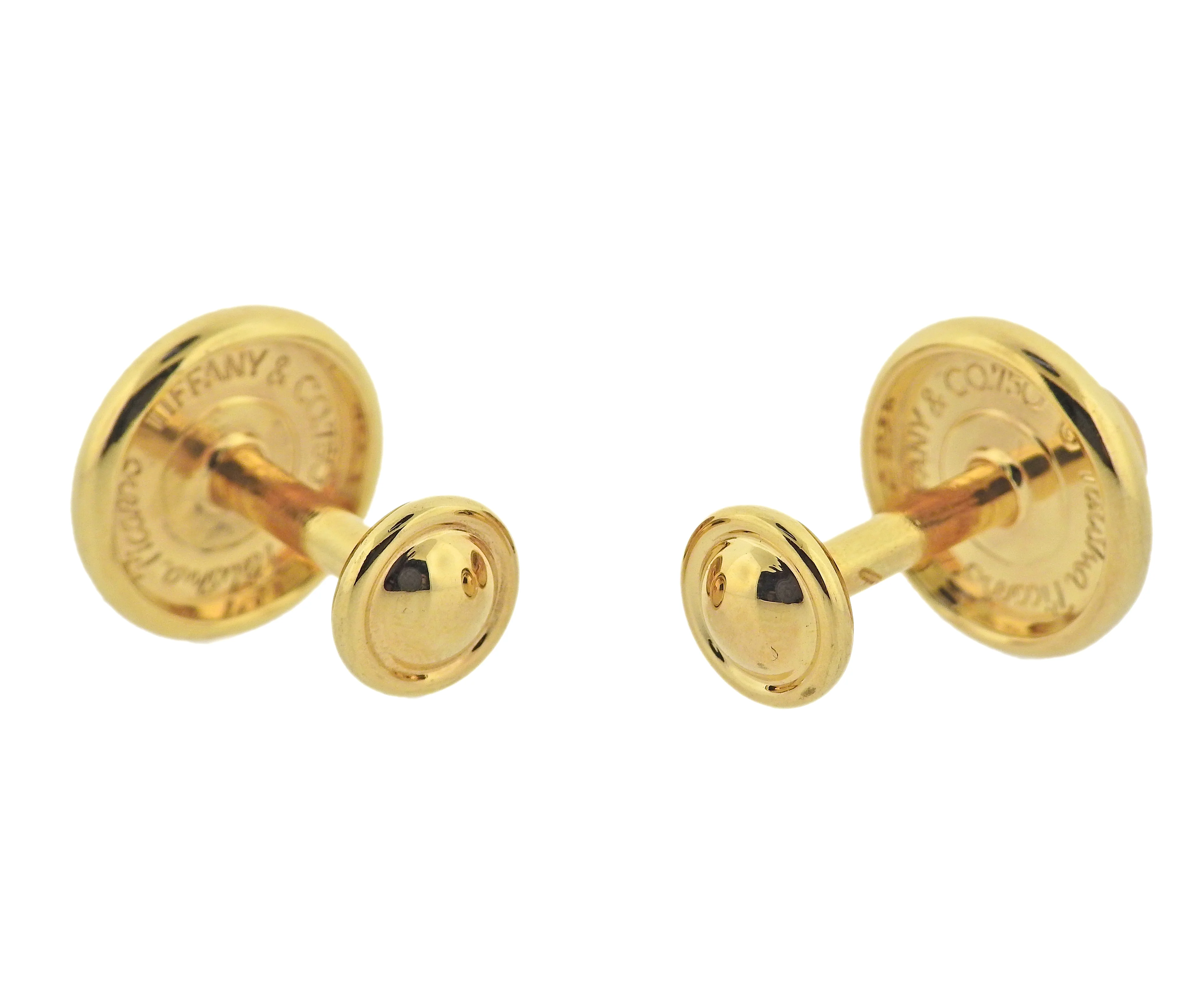 Tiffany Co Paloma Picasso Citrine Gold Cufflinks