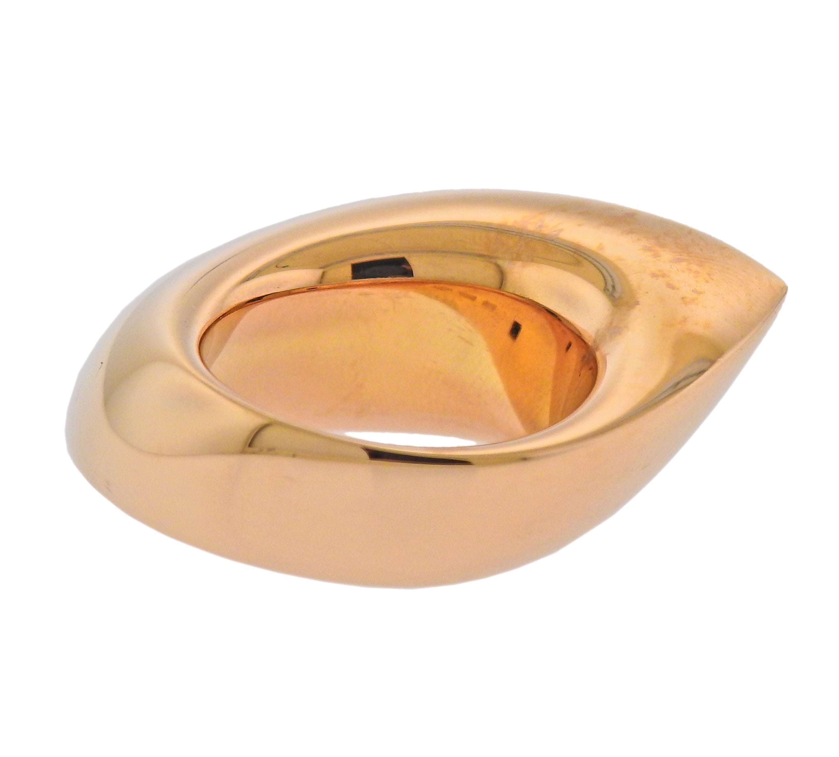 Vhernier Fuseau Mother of Pearl Crystal Rose Gold Ring - Replica Luxury Handbag Store