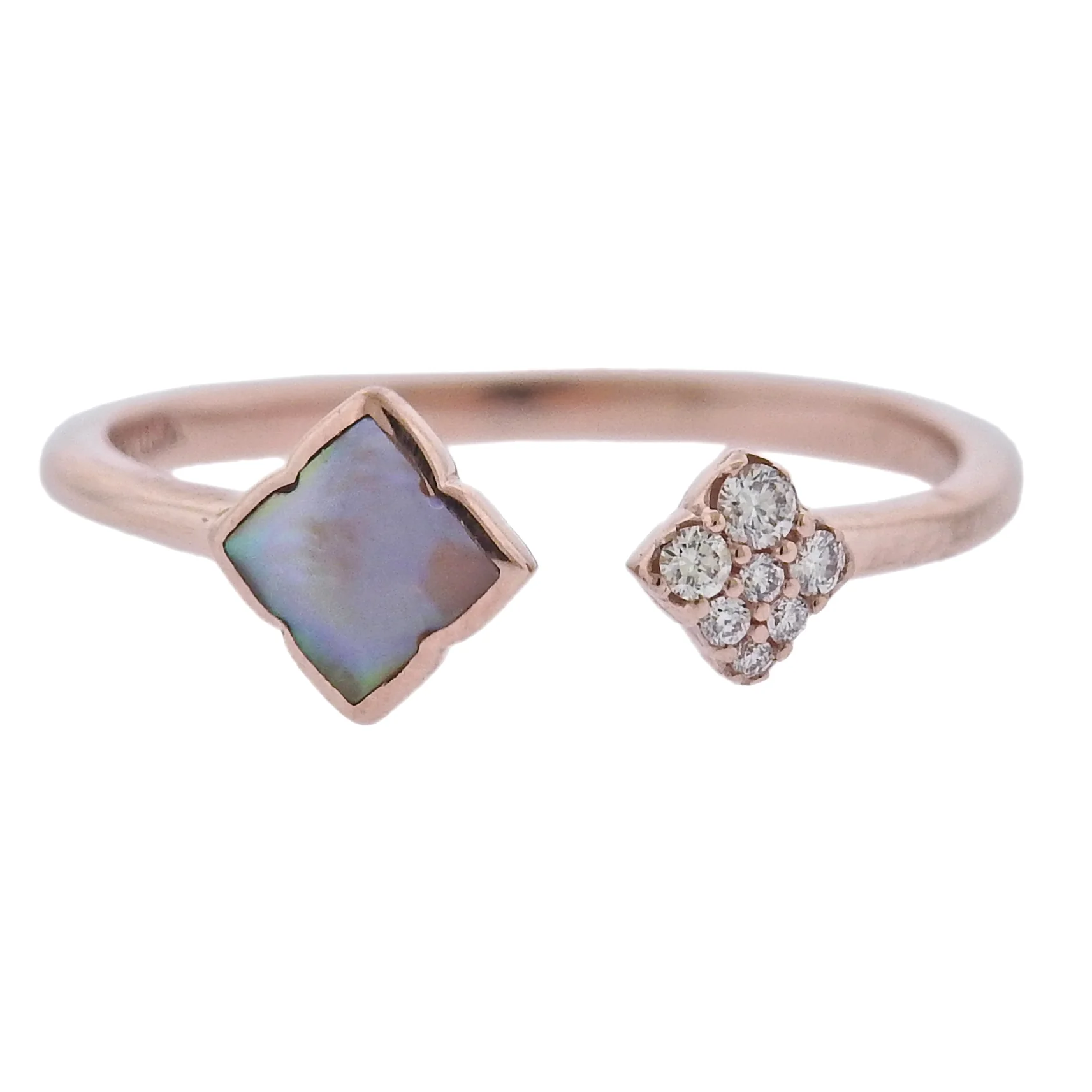 Kabana Rose Gold Mother of Pearl Diamond Ring