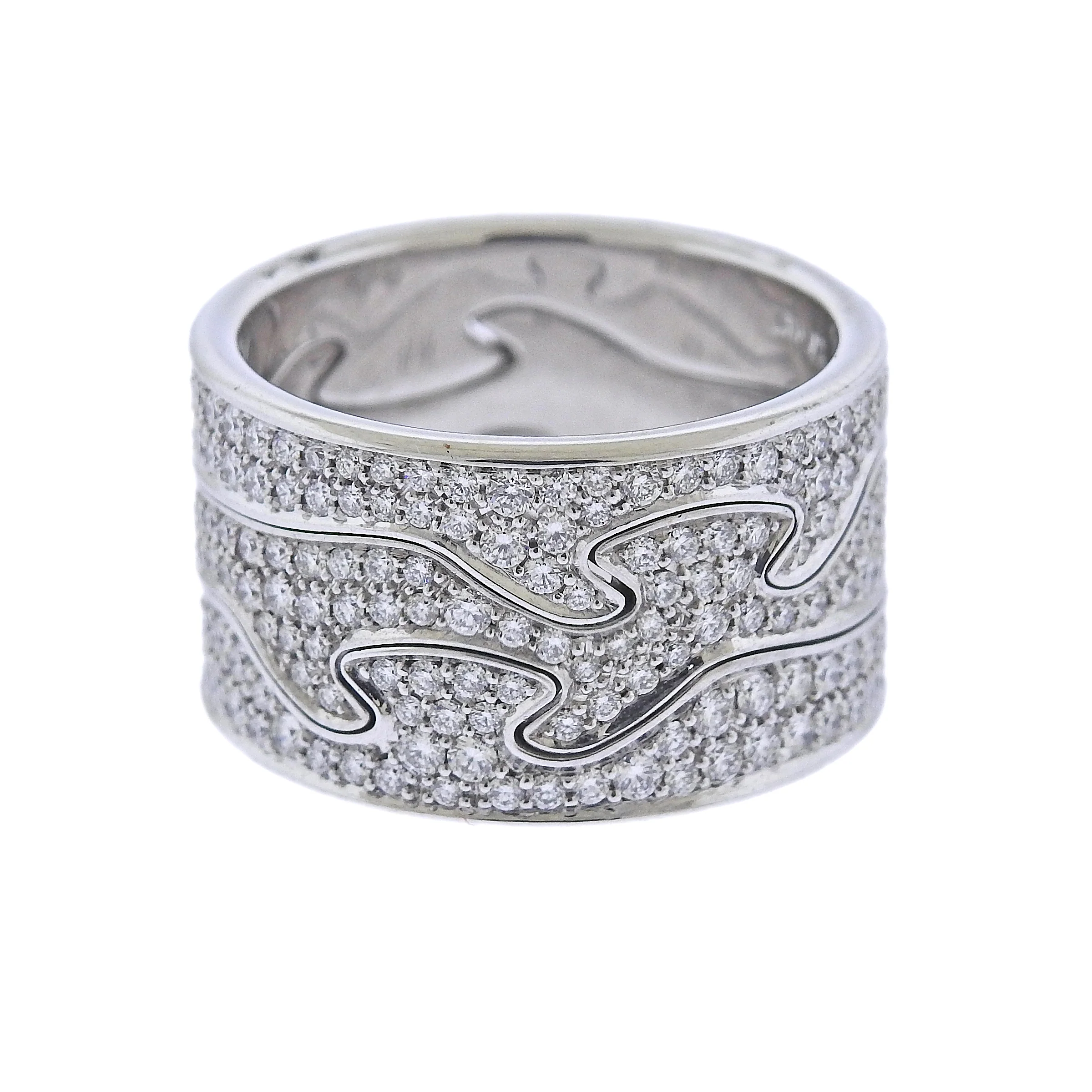 Georg Jensen Fusion Gold Diamond 3 Piece Puzzle Ring Set