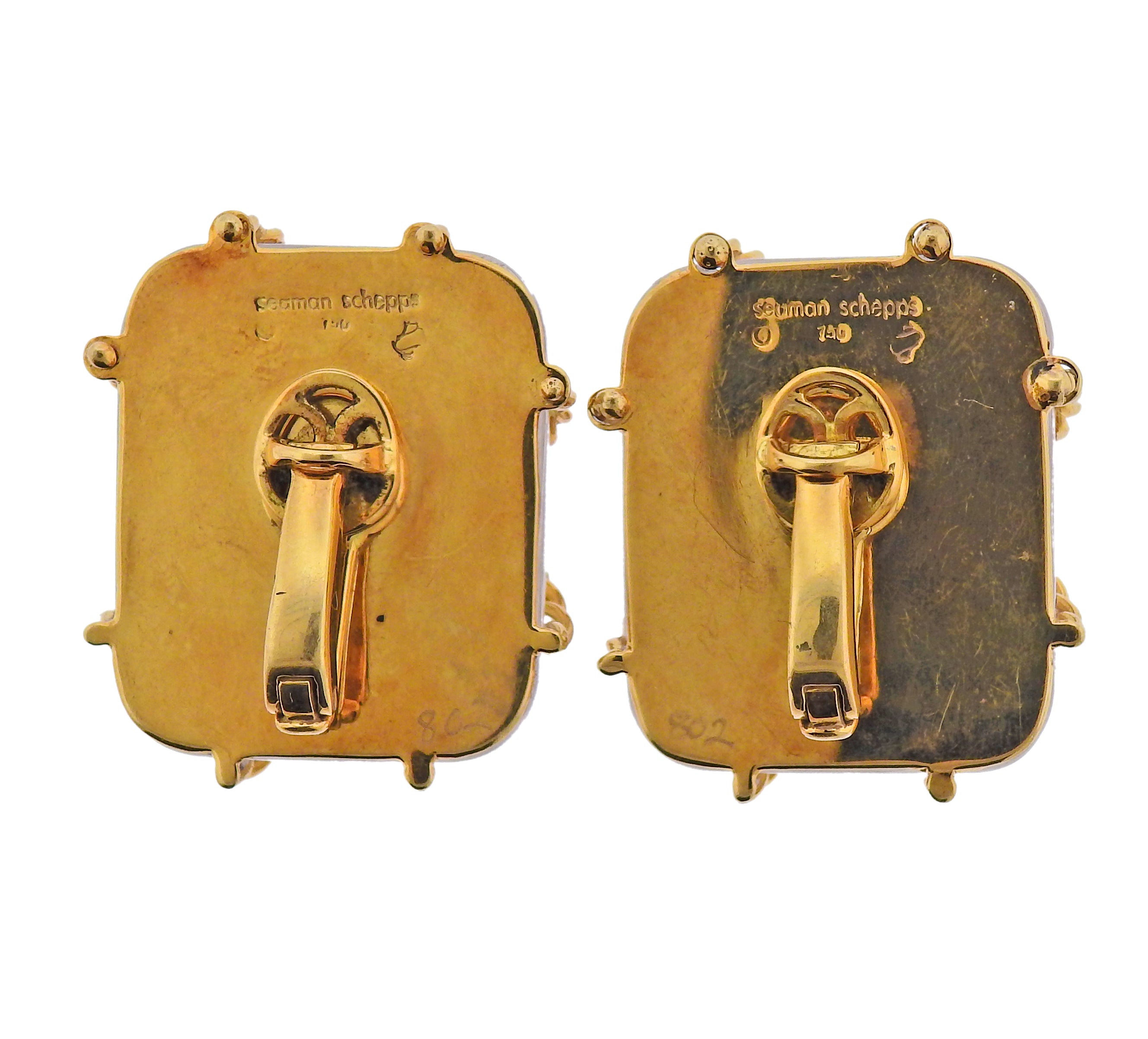 Seaman Schepps Crystal Gold Large Cage Earrings - Replica Luxury Handbag Store