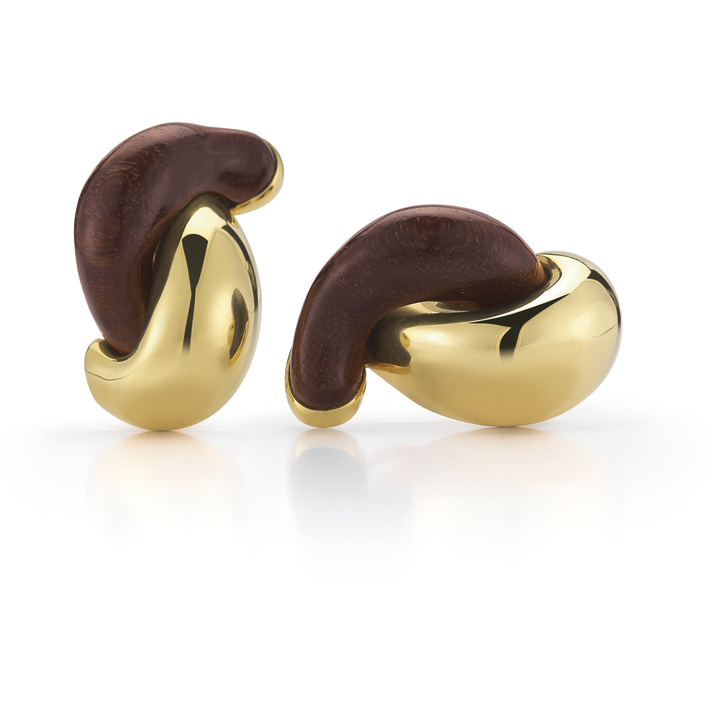 Seaman Schepps Ebony Half Link Gold Earrings - Replica Luxury Handbag Store