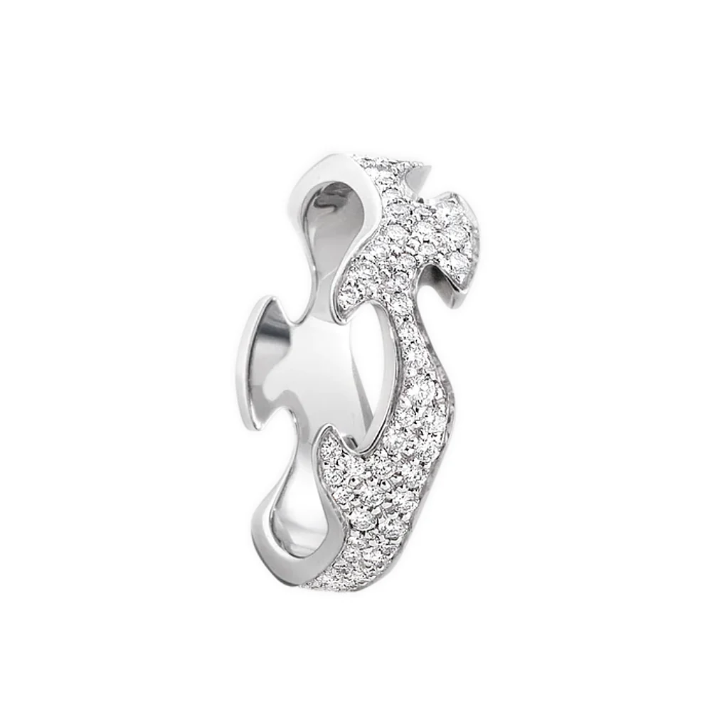 Georg Jensen Fusion Gold Diamond Centre Ring #1370