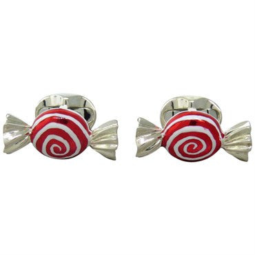 Deakin  Francis Sterling Sweet Round Swirl Candy Cufflinks - Replica Luxury Handbag Store