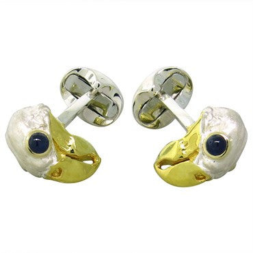 Deakin Francis Sterling Silver Sapphire Dodo Bird Cufflinks - Replica Luxury Handbag Store