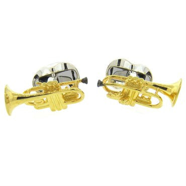 Deakin Francis Enamel Sterling Silver Trumpet Cufflinks - Replica Luxury Handbag Store