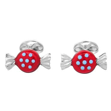 Deakin Francis Sterling Silver Round Sweet Candy Enamel Cufflinks - Replica Luxury Handbag Store