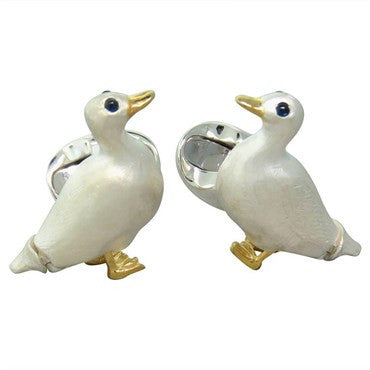 Deakin Francis Sterling Silver Sapphire Duck Cufflinks - Replica Luxury Handbag Store