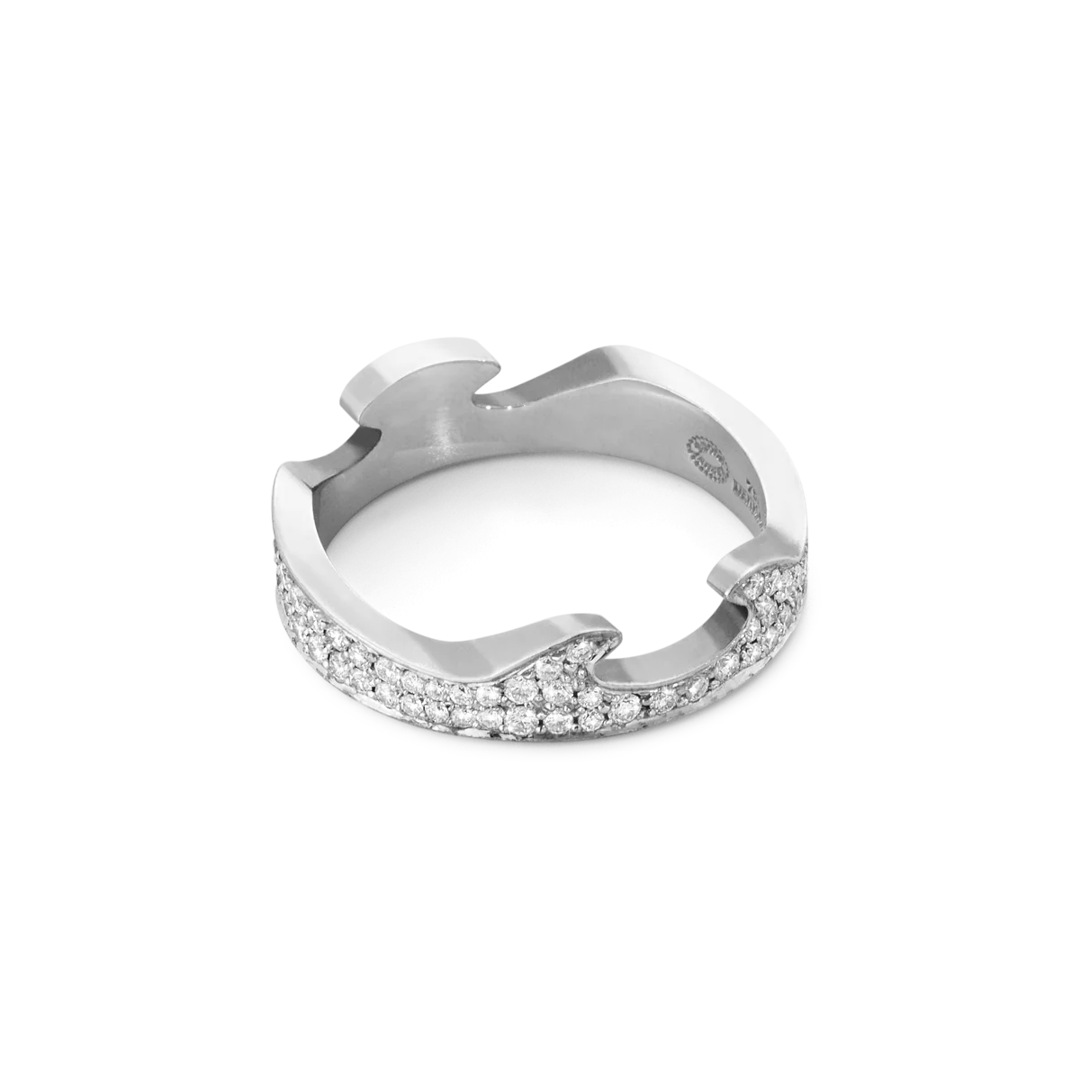 Georg Jensen Fusion Gold Diamond End Ring #1368 A