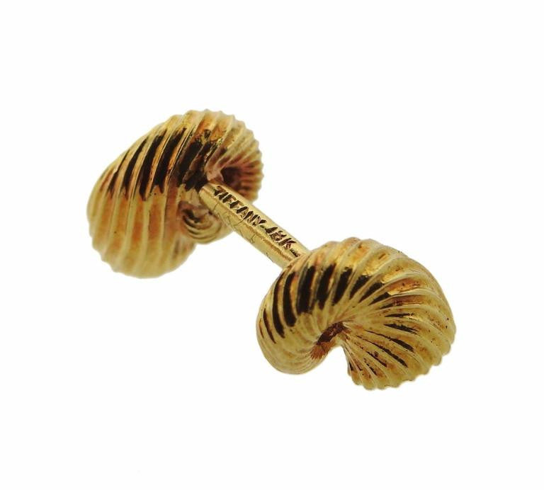 Tiffany Co. Jean Schlumberger Diamond Gold Cufflinks - Oakgem.com